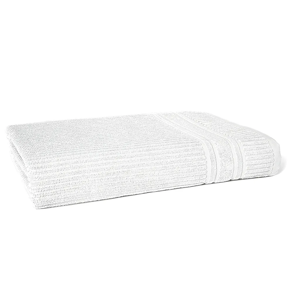 Asciugamano in Cotone Spugna Stripe Bianco 60x100 cm