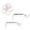 Bastone tenda acciaio lucido terminale Quadro Linea Oro