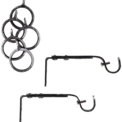 Bastone tenda nero silver terminale Spirale