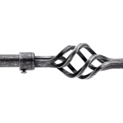 Bastone tenda nero silver terminale Spirale