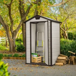 Casetta da giardino grande beige Manor 4x3