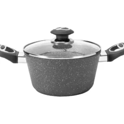 Casseruola con coperchio in alluminio pressofuso Linea CookStone diametro 20 cm
