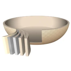 Casseruola in alluminio pressato Beige Linea Diamante diametro 18 cm