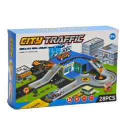 City Traffic Playset Città con Veicoli e Strade