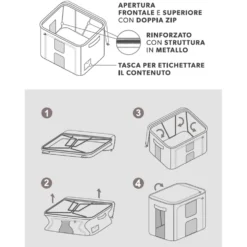 Contenitore Armadio Salvaspazio Fantasia h30x40x25 cm