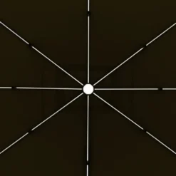 Ombrellone da giardino con LED e Pannello Solare Grigio 3x4 metri