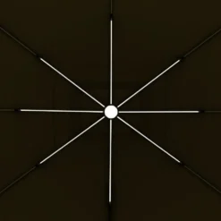 Ombrellone da giardino con LED e Pannello Solare Grigio 3x4 metri