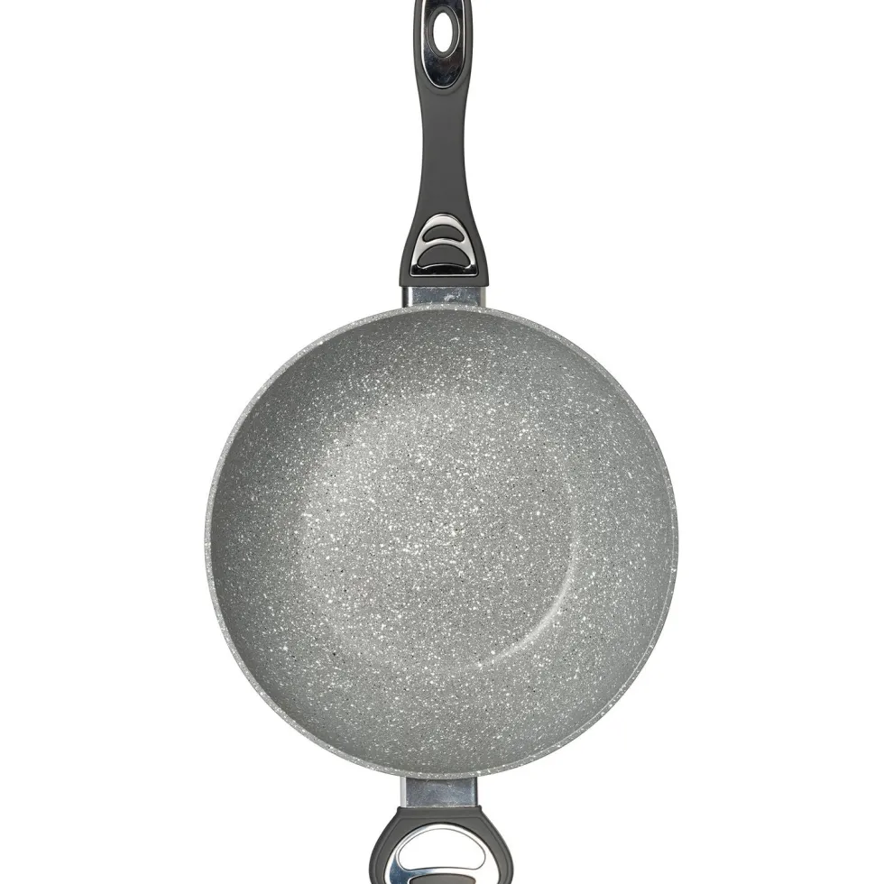 Padella Wok in alluminio pressofuso Linea CookStone diametro 32 cm