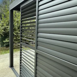 Pannelli Persiana con Doghe Richiudibili Lato 3 metri Grigio