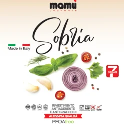 Pentola Antiaderente con coperchio in vetro Linea Sobria diametro 20 cm