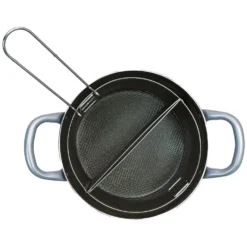 Pentola Multiuso con Doppio Cestello Divisorio in Alluminio diametro 24 cm