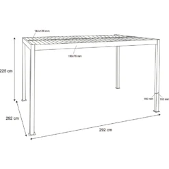 Pergola Bioclimatica in Alluminio Bianca 3x3 metri