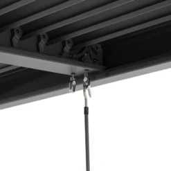 Pergola Bioclimatica in Alluminio Grigio Scuro 3x6 metri