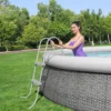Scaletta per Piscina Fuori Terra con Telaio Anticorrosione h84 cm
