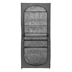 Scarpiera 7 Ripiani in Metallo e TNT 21 Posti Grigio Scuro h160x68x30 cm