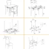 Set Tavolo da pranzo 70x70 cm e 2 sedie in metallo e MDF Rovere Massello