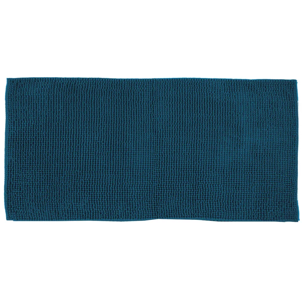 Tappeto Bagno in Ciniglia Petrolio 120x60 cm