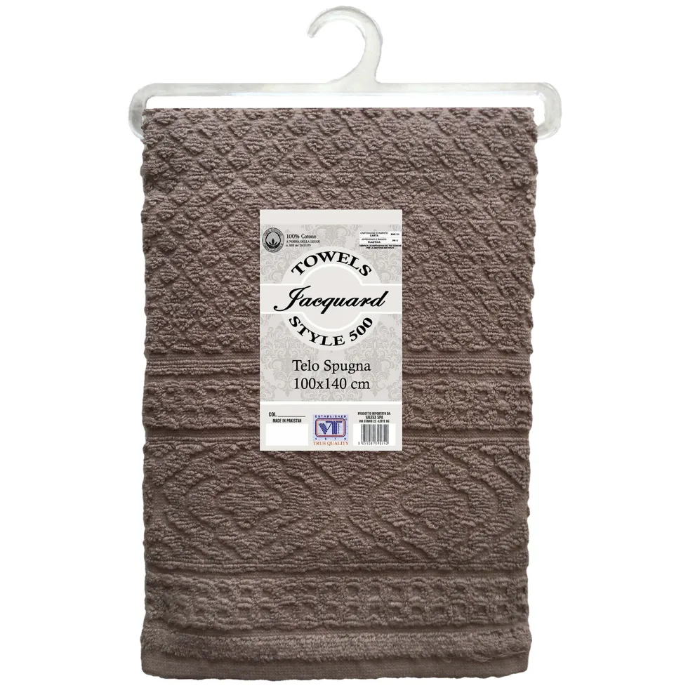 Telo in cotone Tortora Spugna 500 Style 100x140 cm